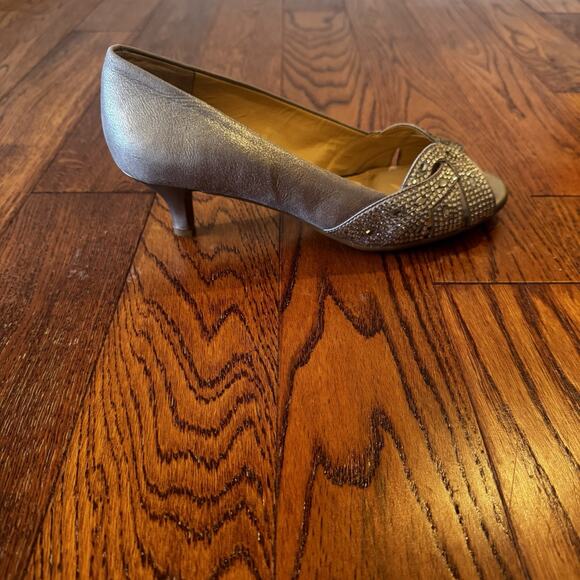 ALEX MARIE Symone Women's Shoes 8.5 Silver Gray Ceylon Embellished Pumps Fromal - Picture 9 of 16